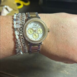 Invicta Bolt Women's Watch w/ Mother of Pearl Dial - 36.5mm, Gold, Steel
